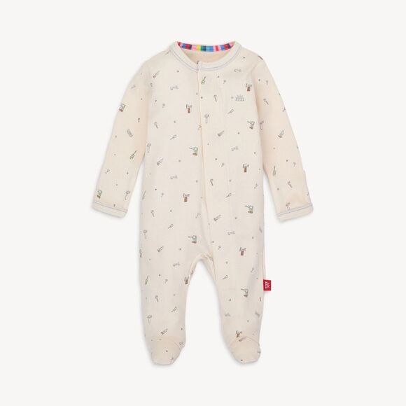 Magnetic Me 9-12 Months Magnetic Long Sleeve Footie Fix it Friends Tools Organic - Picture 6 of 6